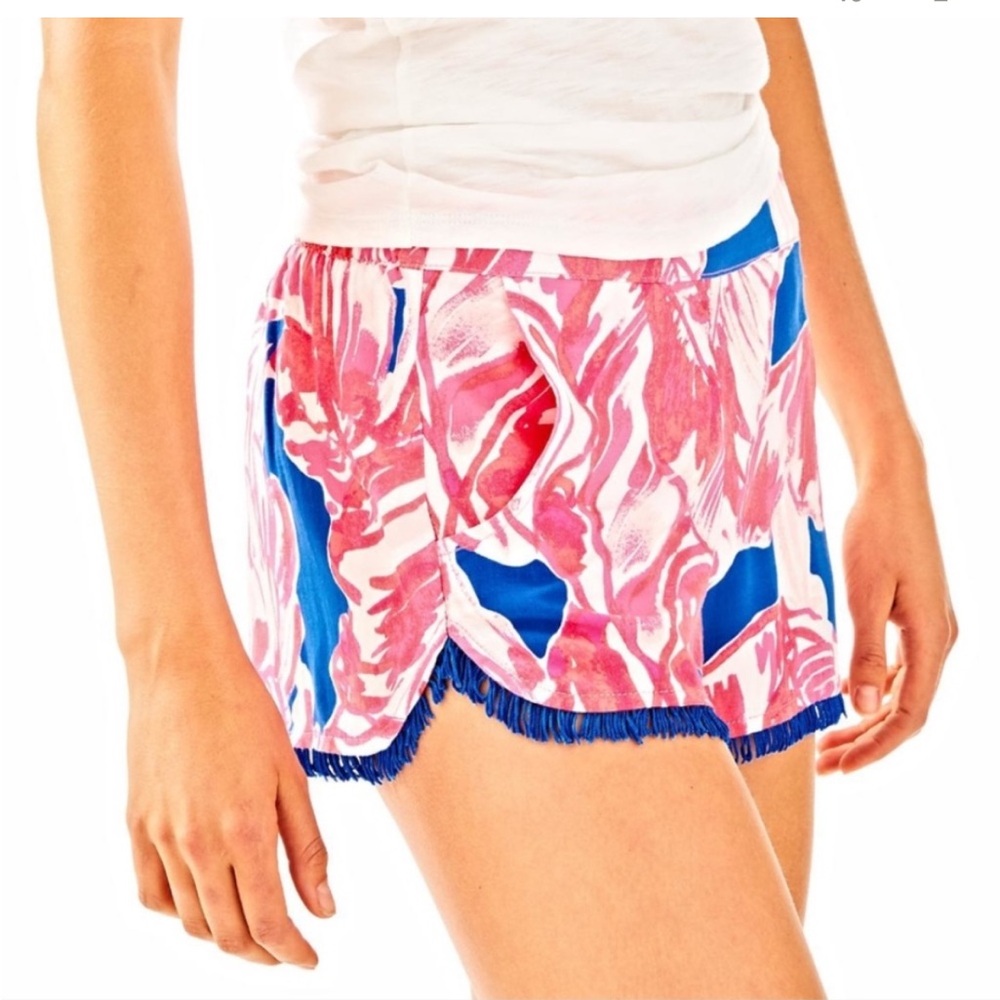 Lilly Pulitzer Pull On Cocoa Shorts - Tiki Pink Beach Bliss - Size XS
